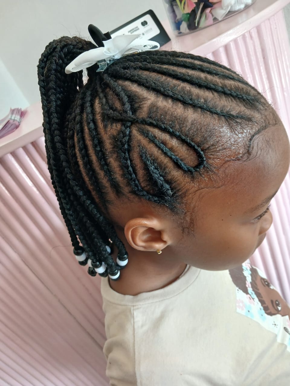 Happy client at salon