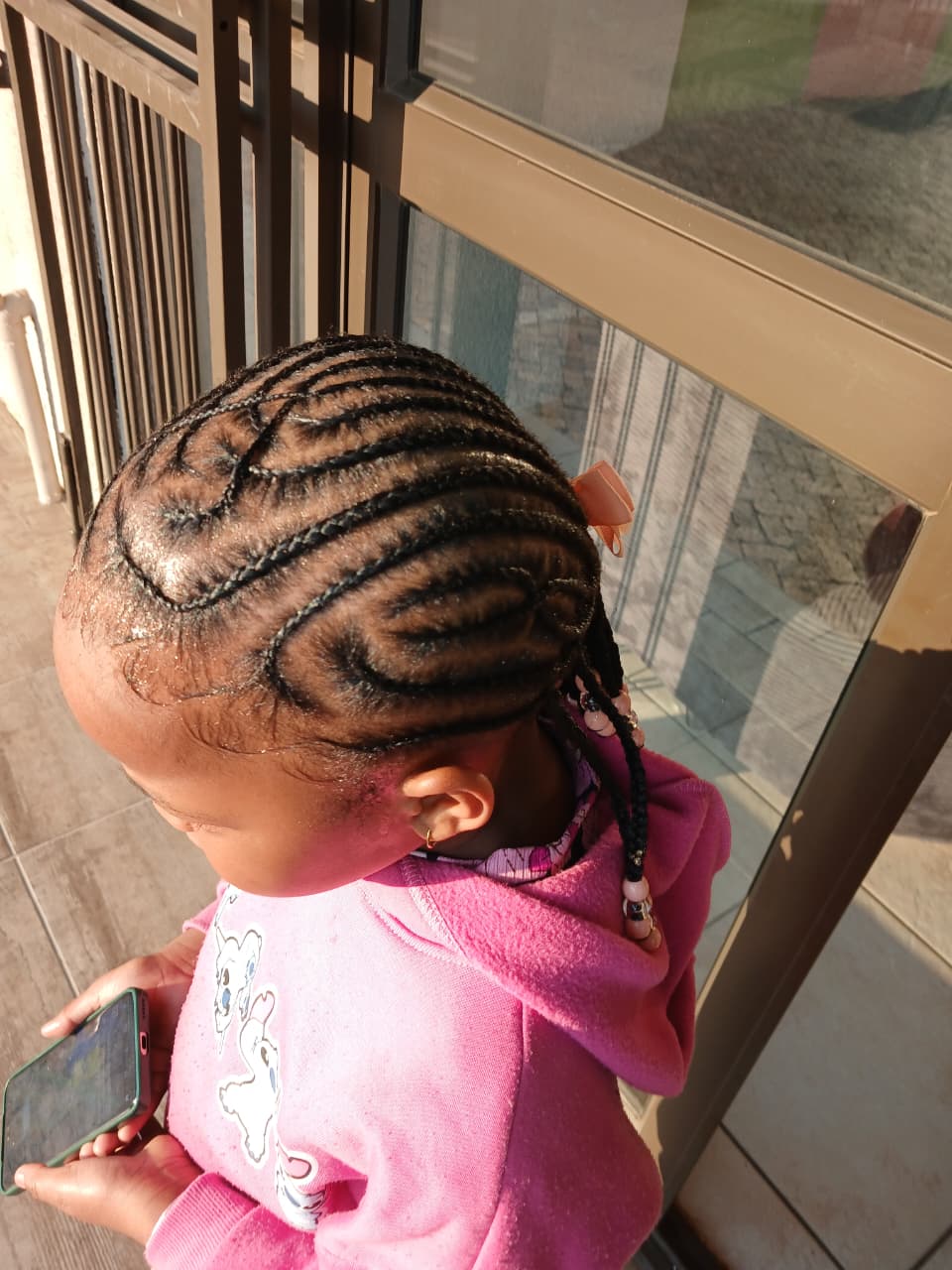 Happy client at salon