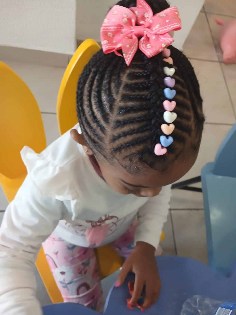 Happy client at salon